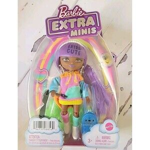 Barbie Extra Cute Minis Mini Fashion Doll Purple Hair & Accesories NIB